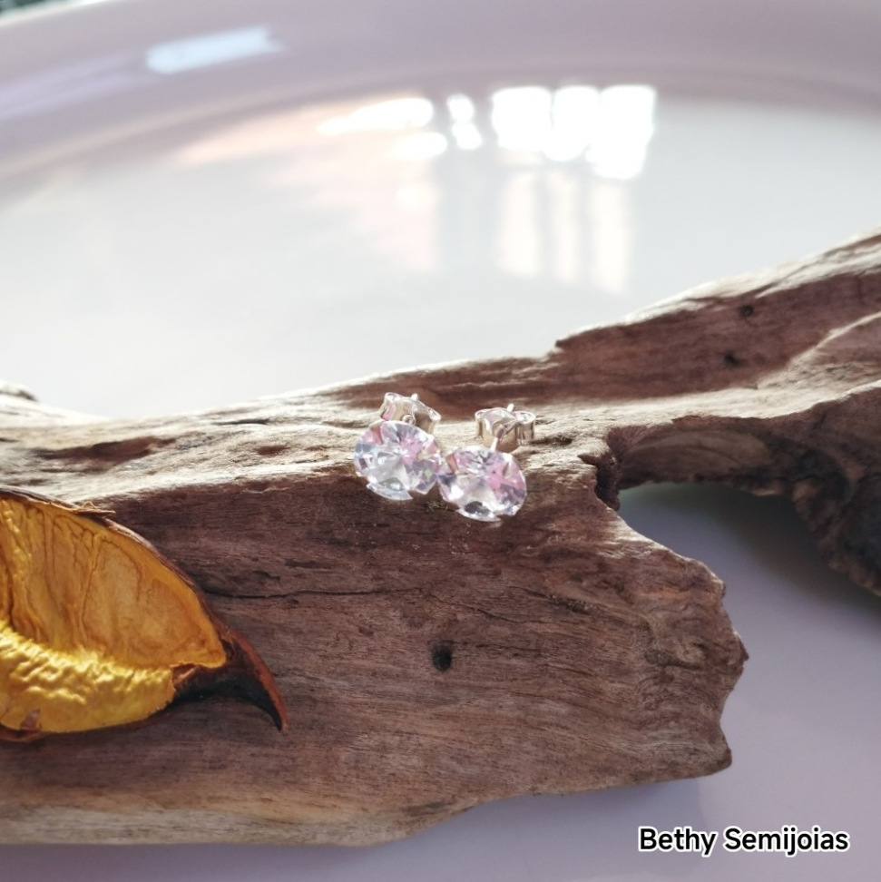 Brinco Ponto de Luz 8 mm prata - #1