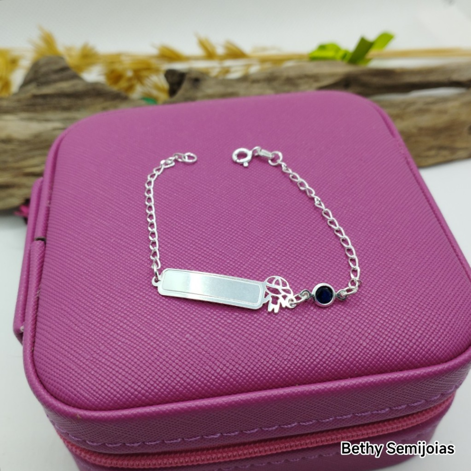 Pulseira plaquinha menino prata 925 - #3