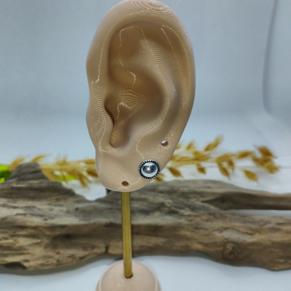 Brinco para redondo com trabalhado ao redor - #4