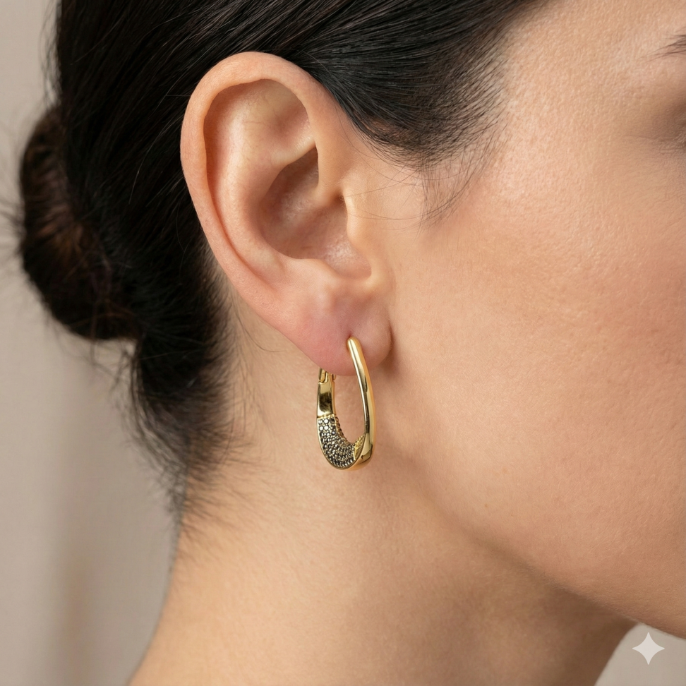 Argola cravejada de zircônias interna - #2