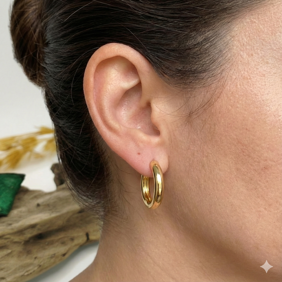 Argola folheada 1,8 cm x 0,4mm - #2