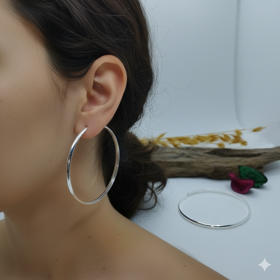 Argola Lisa 7cmx4mm - #2