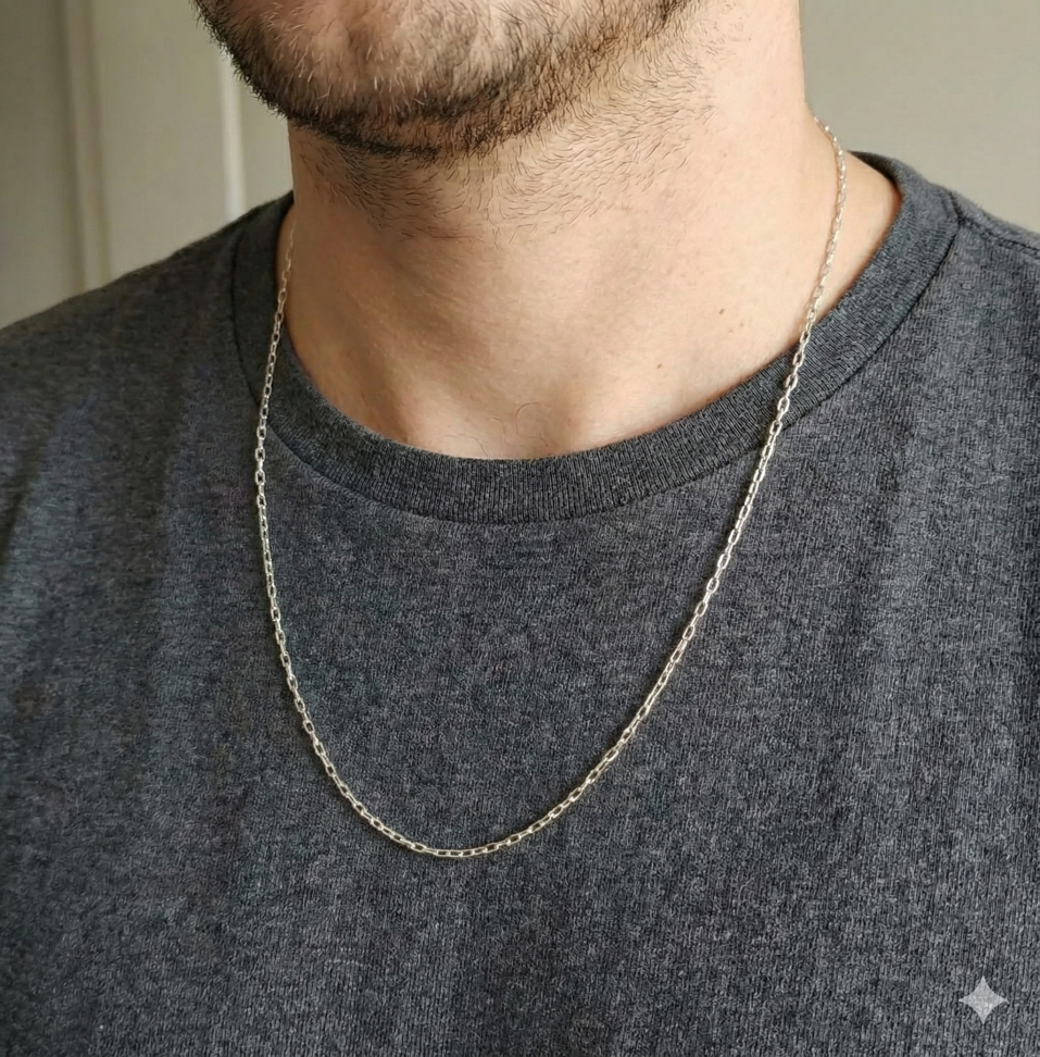 Corrente elos Cartier 60 cm por 1mm - #2