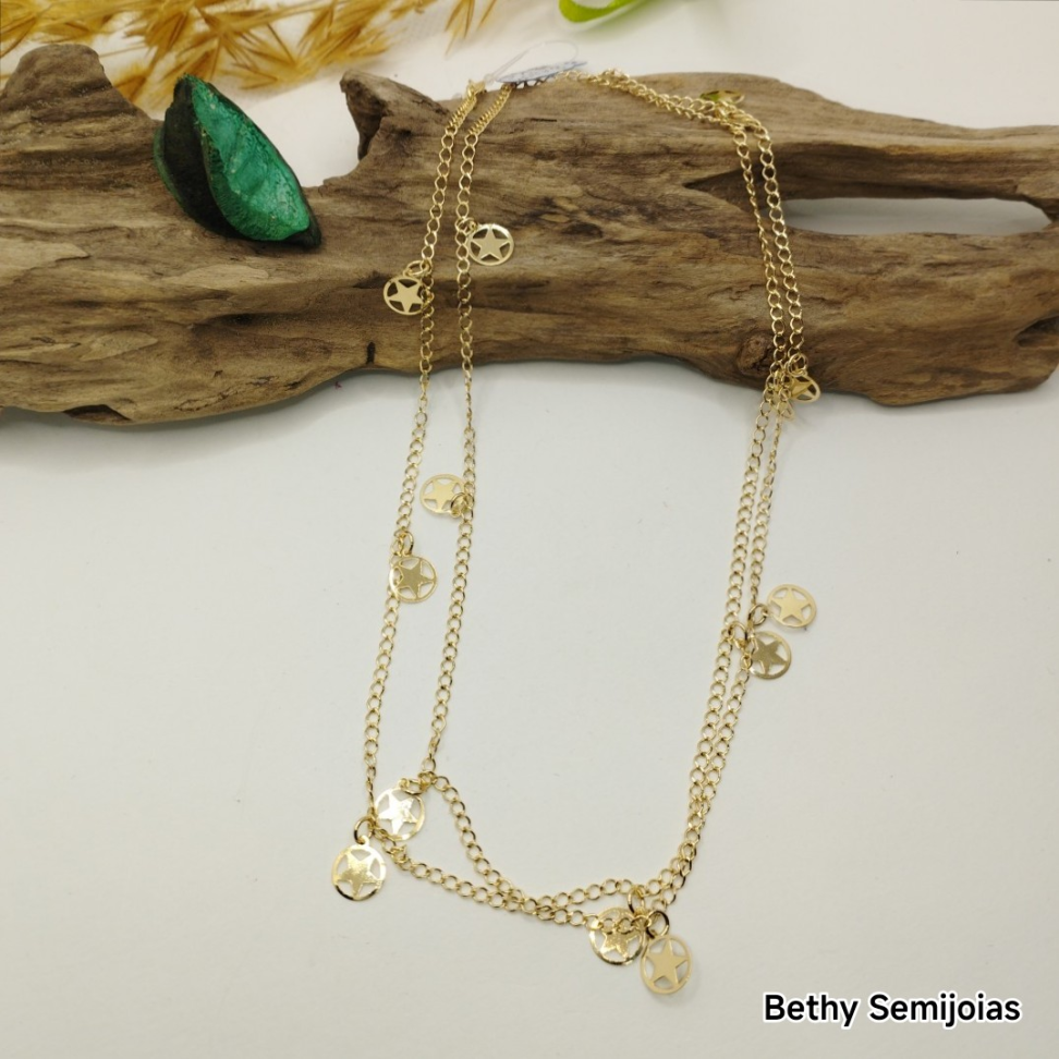 Colar comprido estrelas 70 cm - #3