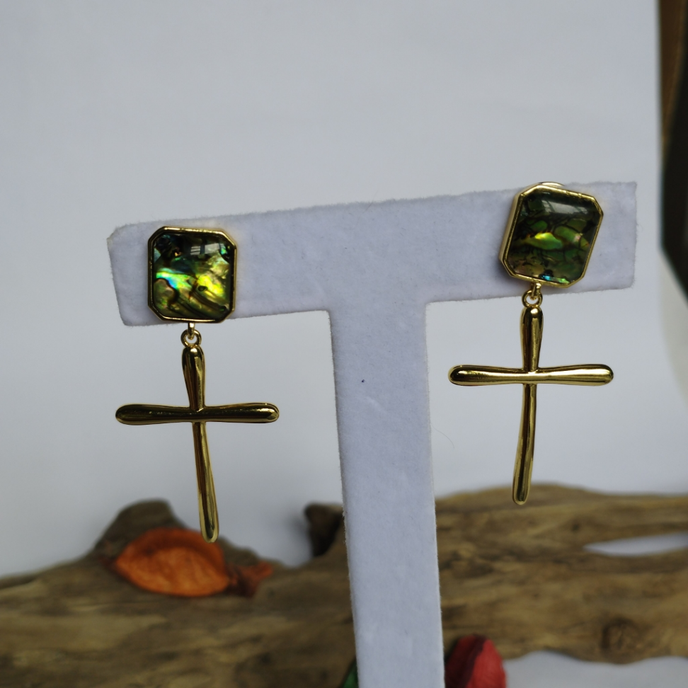 Brinco de Cruz com base em abalone - #3