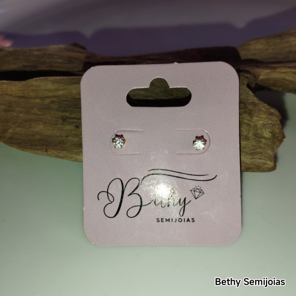 Brinco segundo furo zircônia 3mm - #3