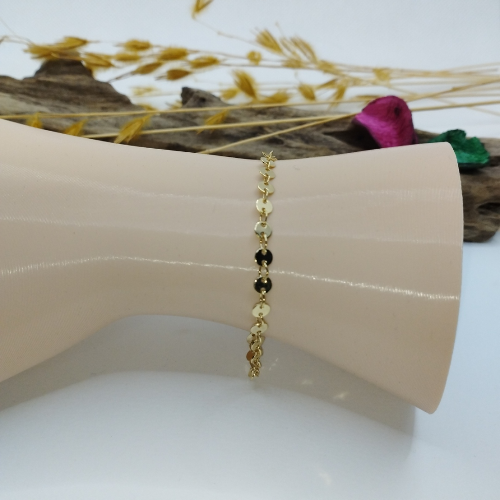 Pulseira com chapinhas redondas - #3