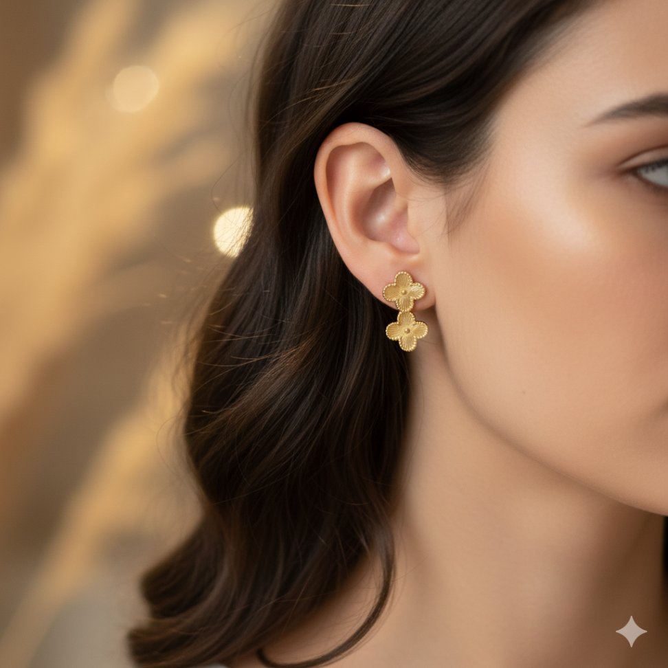 Brinco Trevo Duplo - #2