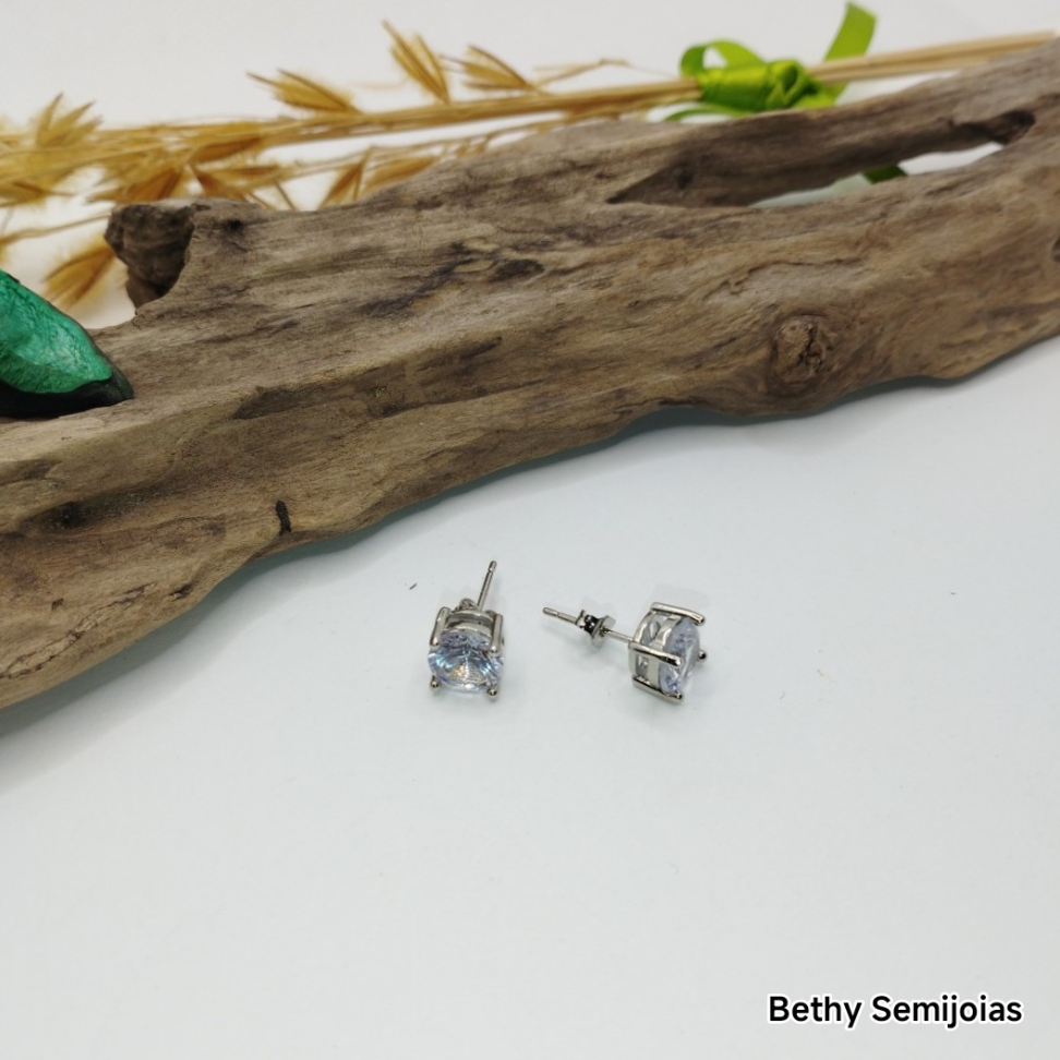 Brinco Ponto de Luz 8 mm ródio - #3