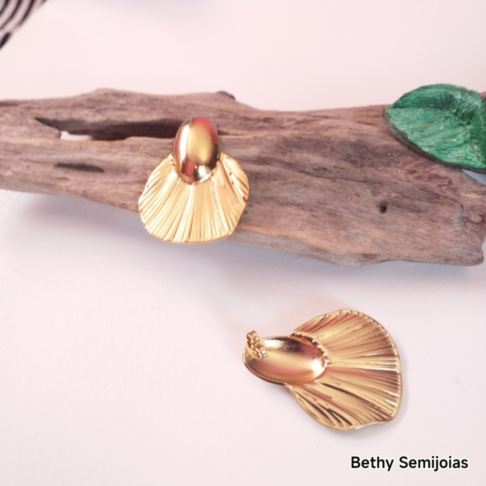 Brinco gota e calda de peixe folheado - #3