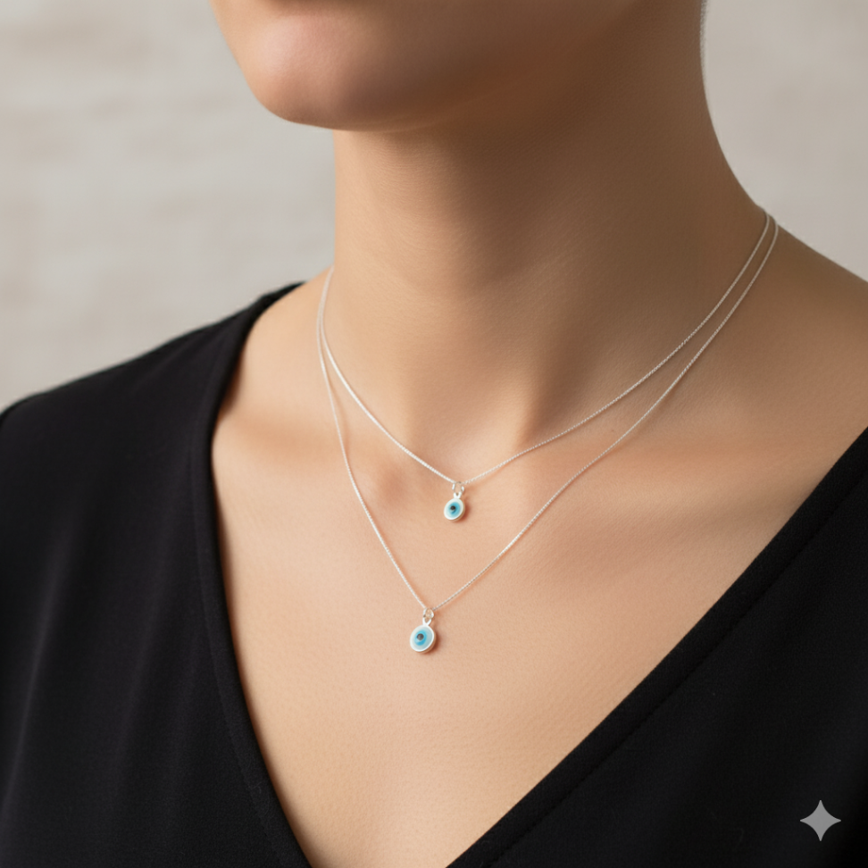 Colar dupla olho grego - #2