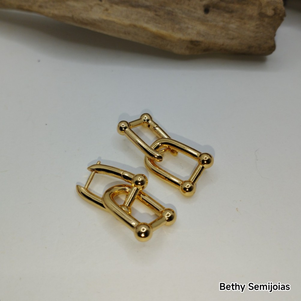 Brincos elos lisos inspiração - #3