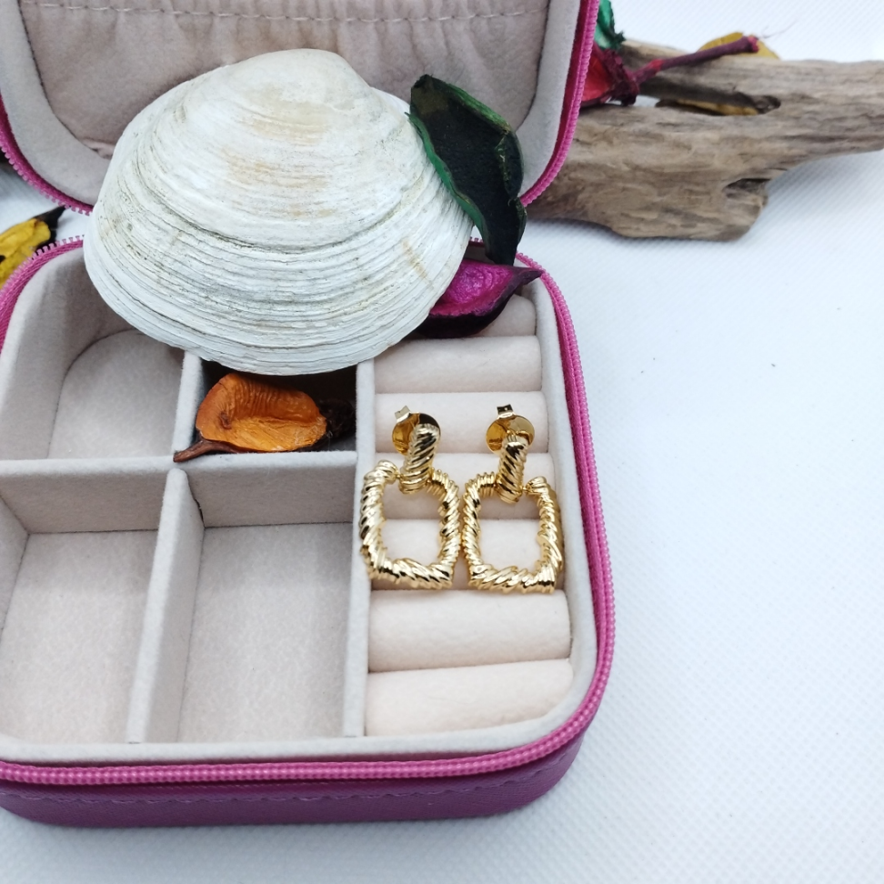 Brinco Quadrado Trançado - #3