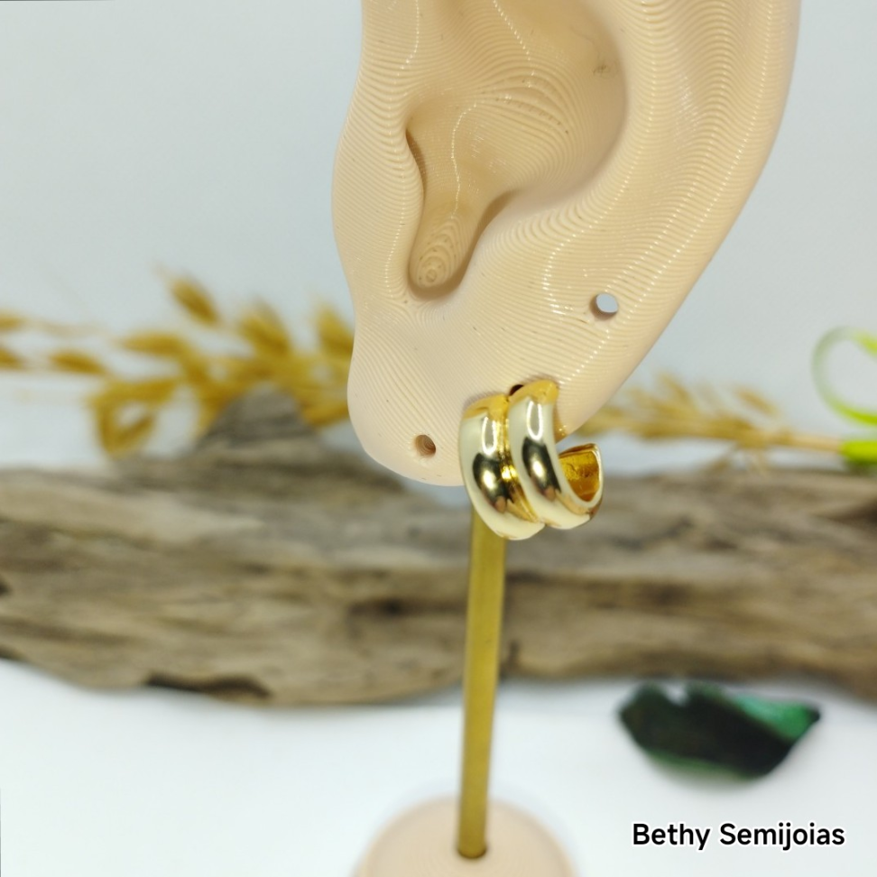 argolinha dupla 1 cm - #4