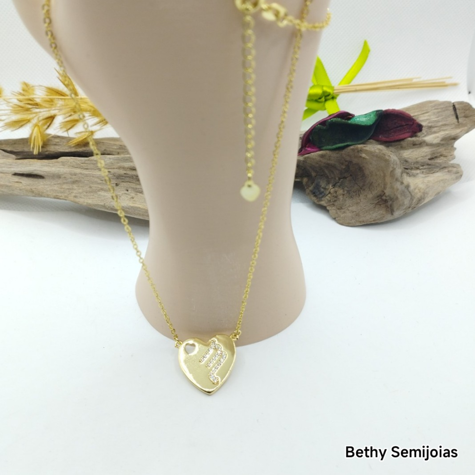 Colar coração signo - escorpião - #4