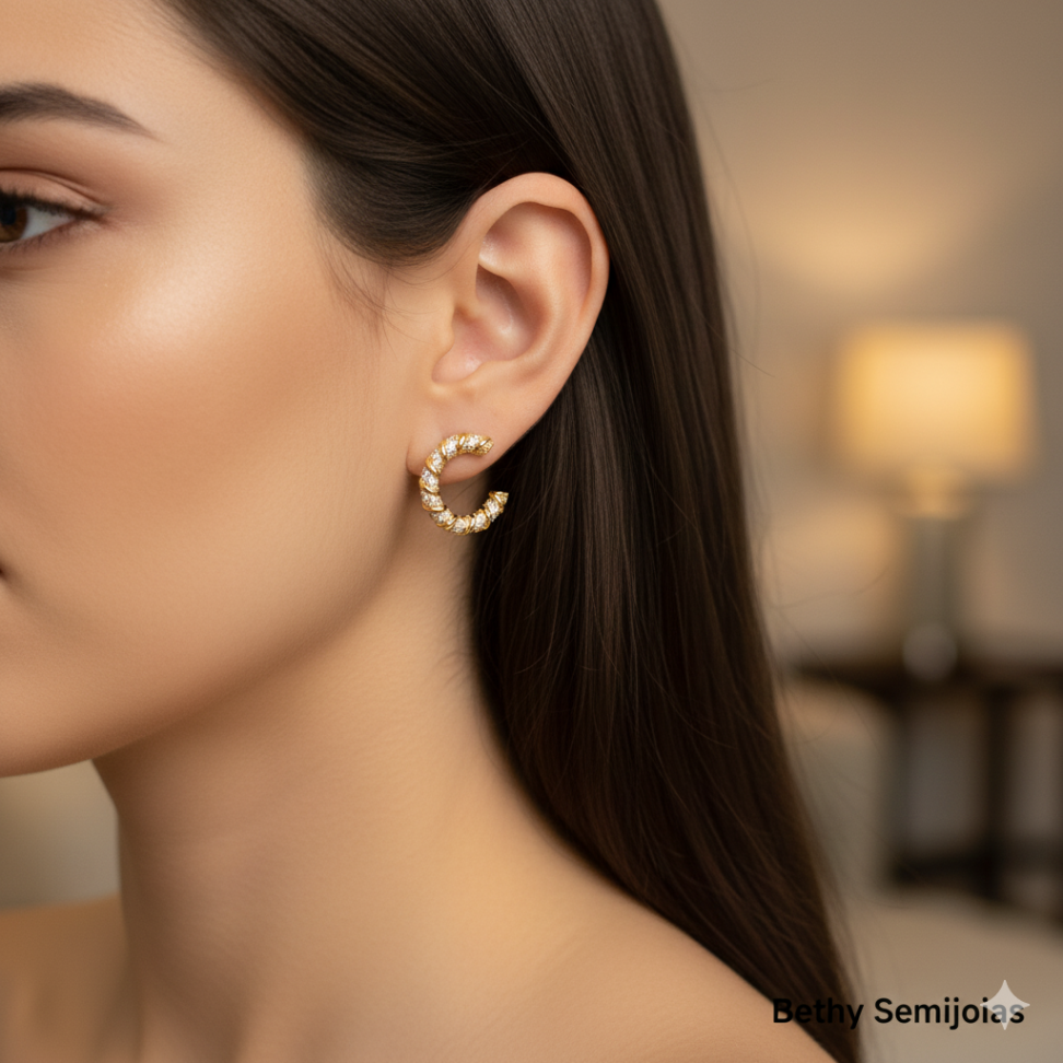 Argola frontal cravejada - #2