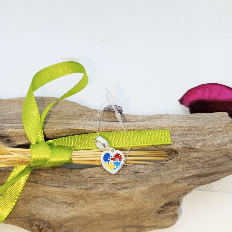 Berloque coração símbolo autista - #2