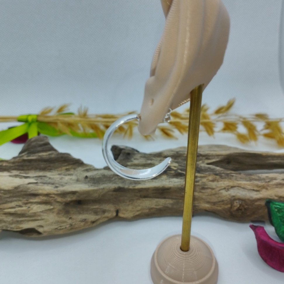 Argola Lisa abaulada 3 cm X 7mm - #4