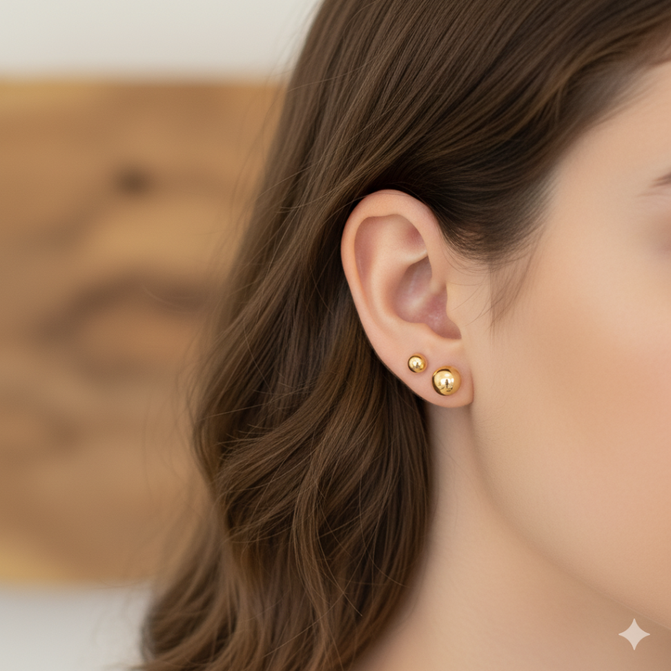 Brinco bolinha 6 mm - #2