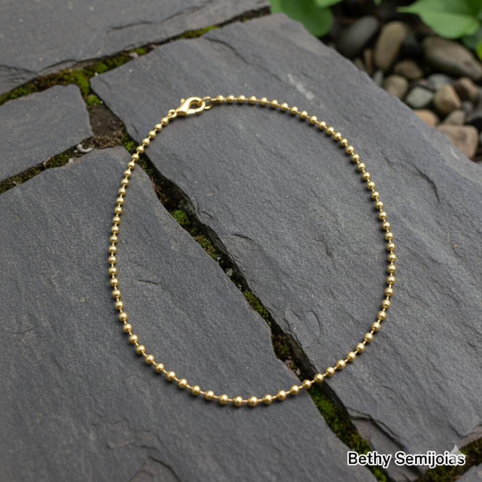 Chocker esferas folheado a ouro - #2