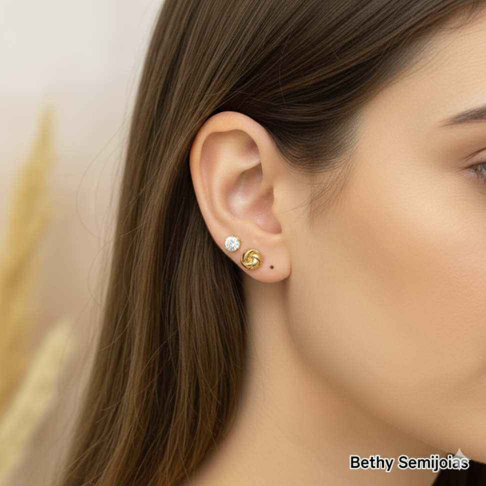 Duo de brincos esferas Lisa e Ponto de Luz - #2