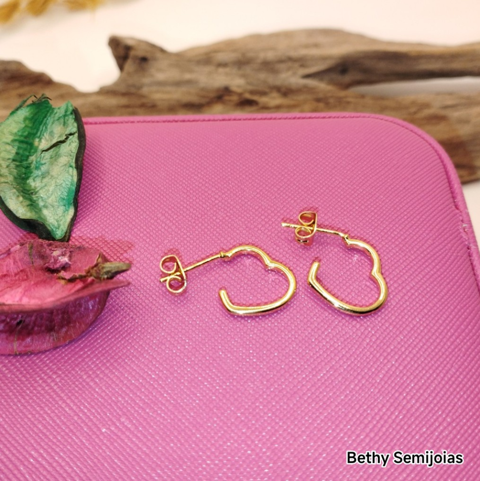 Argola coração 1,2 cm - #2