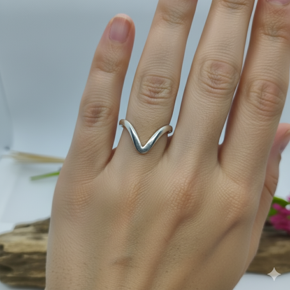 Anel em v liso - #2