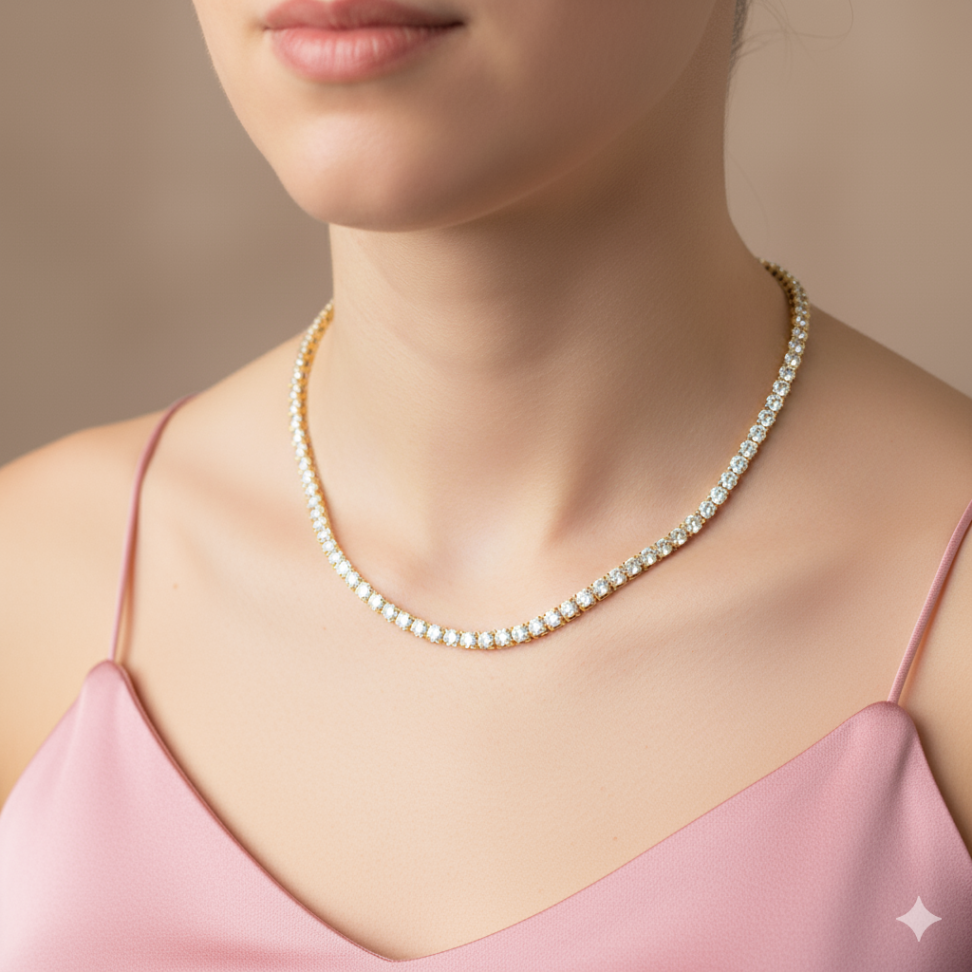 Colar Riviera zircônias Cristal - #2