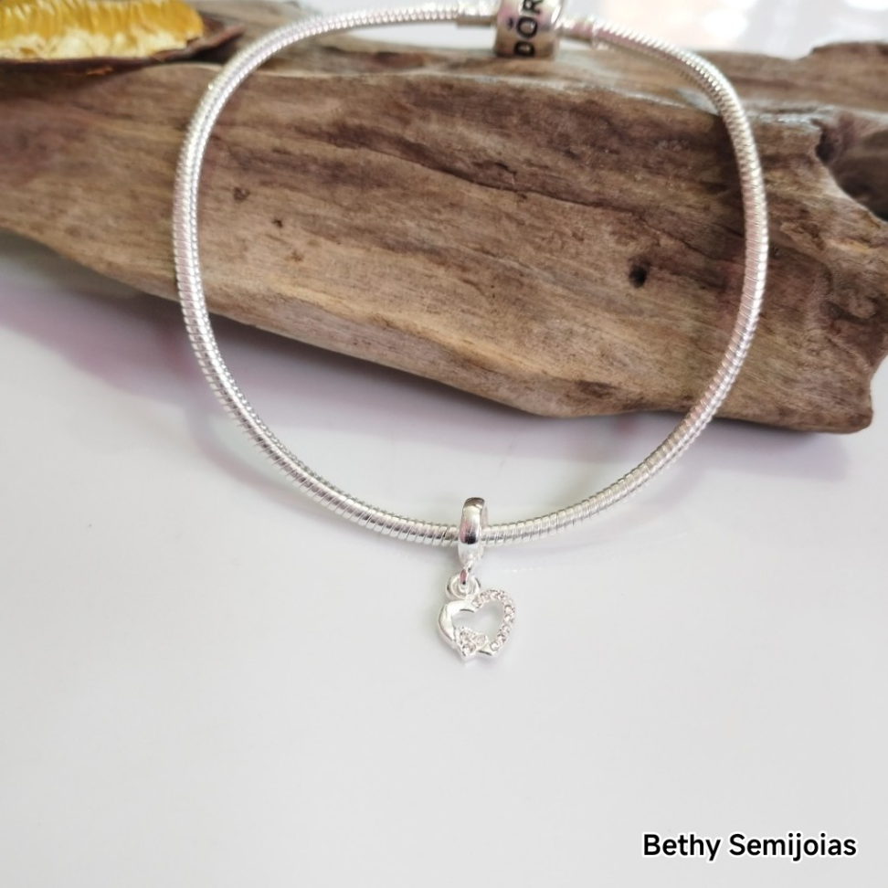 Berloque coração cravejado - #4