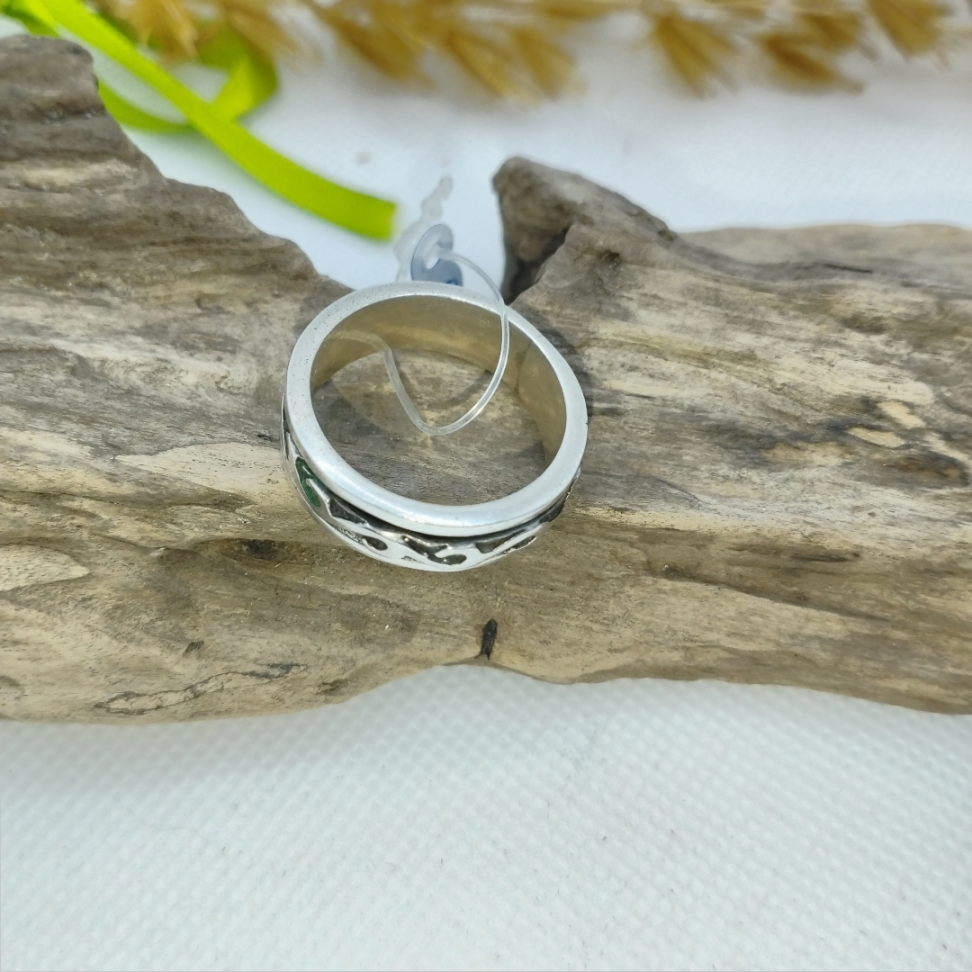 Aliança giratória prata Bali - #4