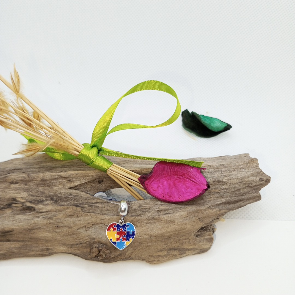 Berloque coração autista - #2