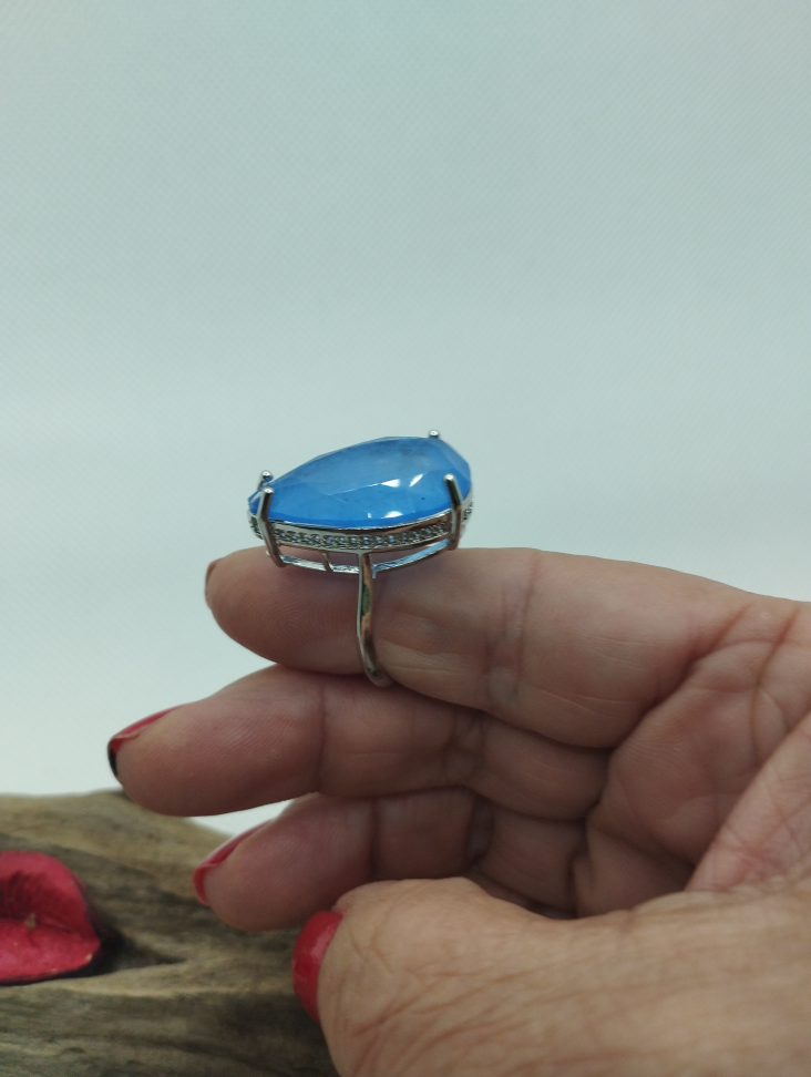 Anel Gota Fusion lilás ródio - #5