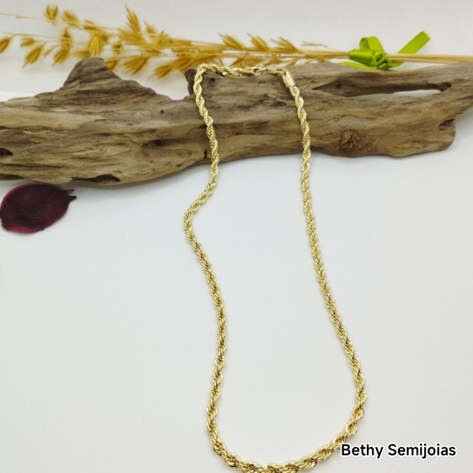 Corrente cordão baiano 4mm - 45 cm - #3