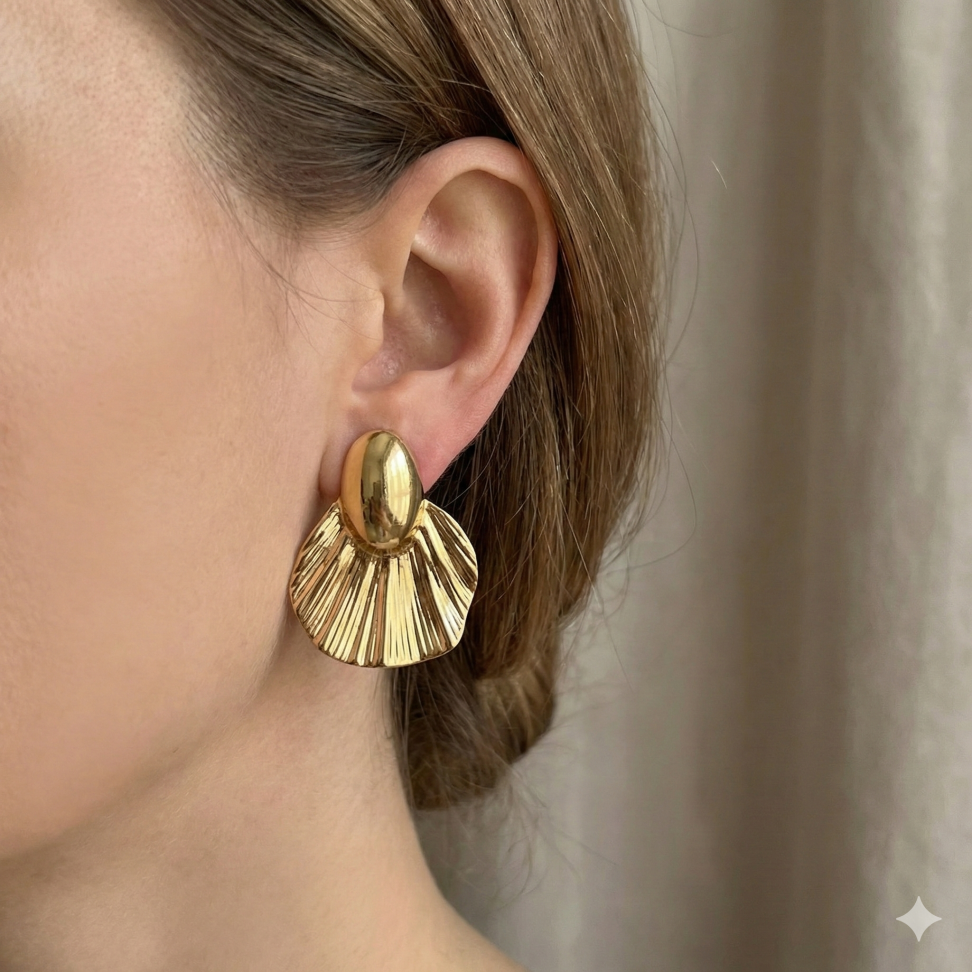 Brinco gota e calda de peixe folheado - #2