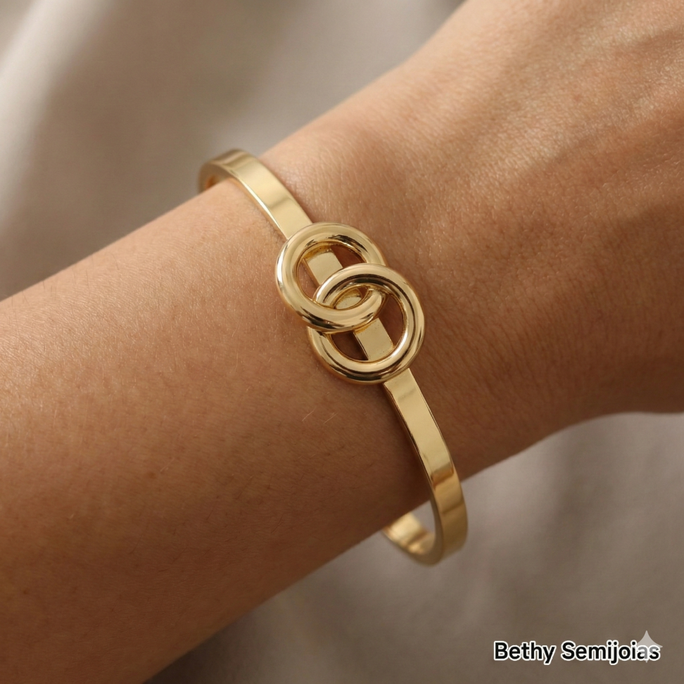 Bracelete inspiração dos círculos folheado - #2