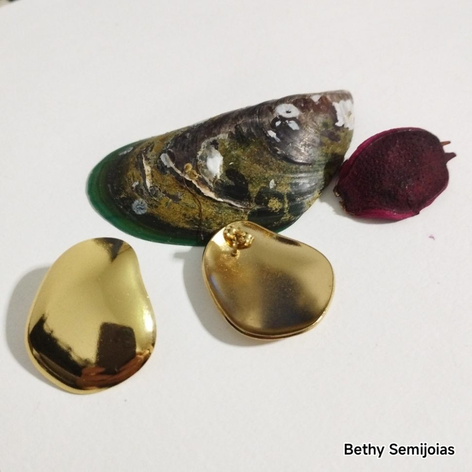 Brinco orgânico liso folheado - #3