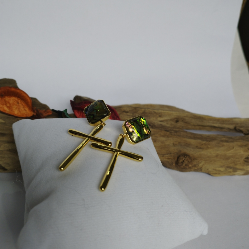 Brinco de Cruz com base em abalone - #2