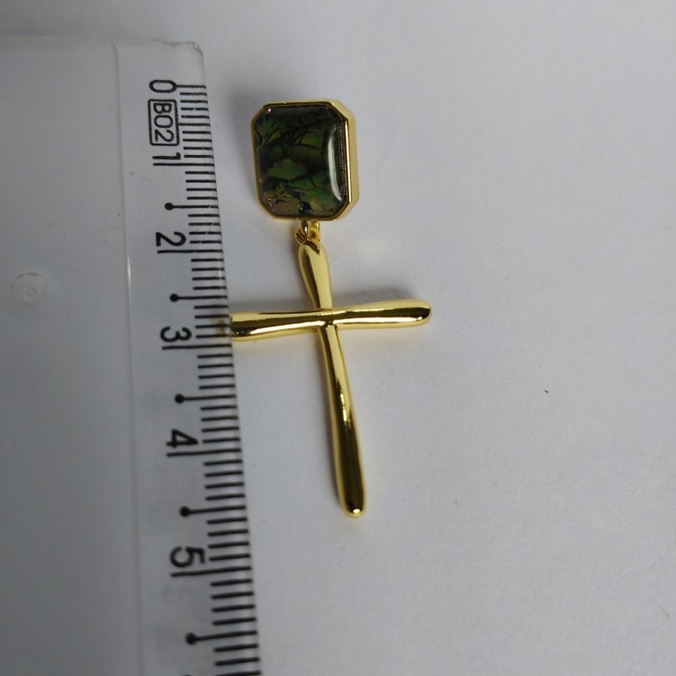 Brinco de Cruz com base em abalone - #4