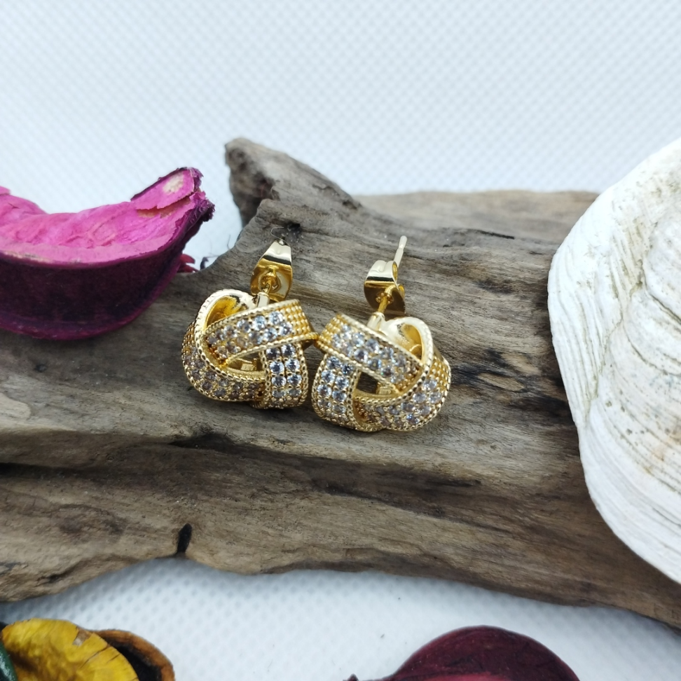 Brincos Cesta Cravejados - #4