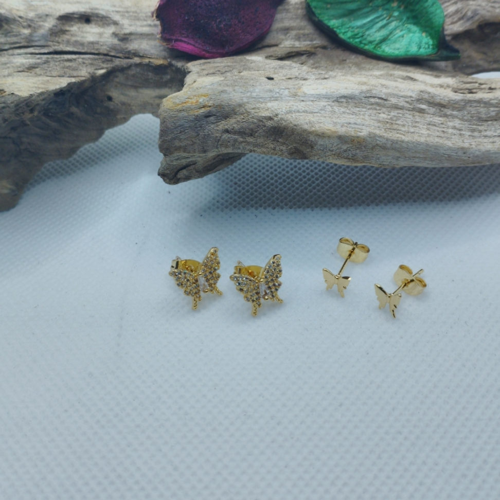 Brincos Borboletas cravejado de zirconias - #3