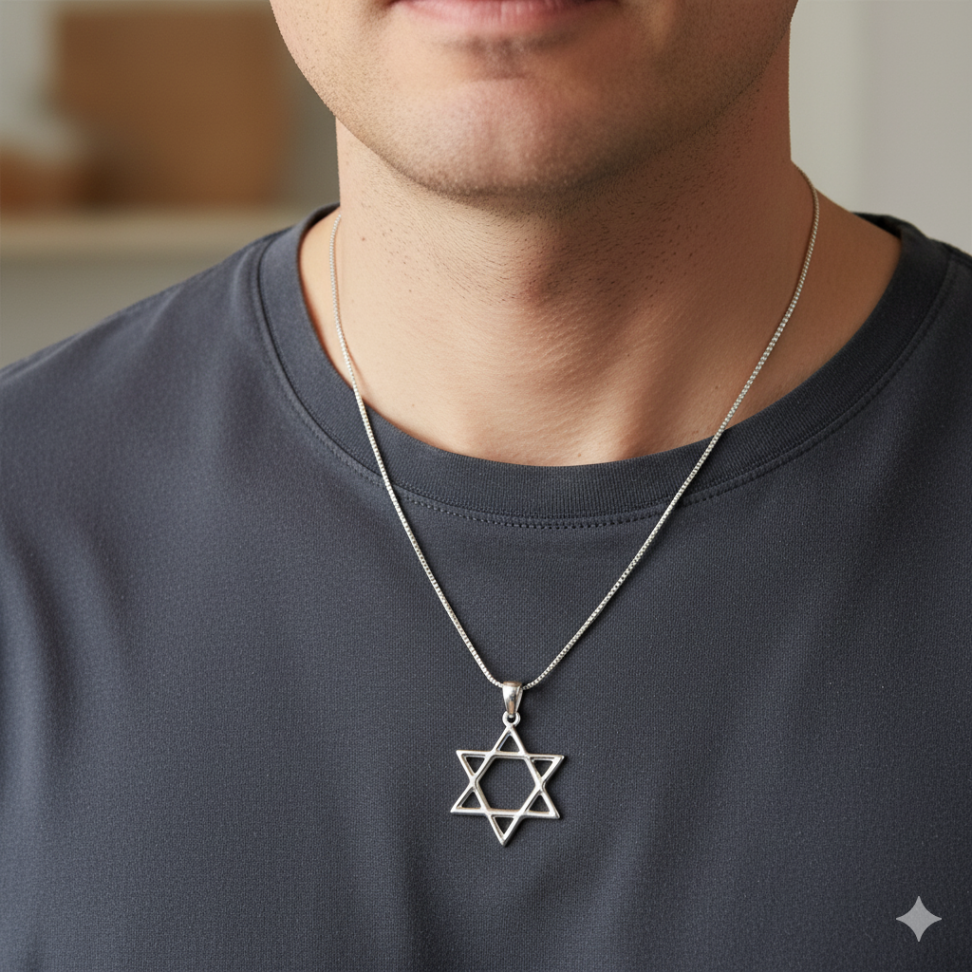 Pingente estrela de Davi 3 cm por 3 cm - #2