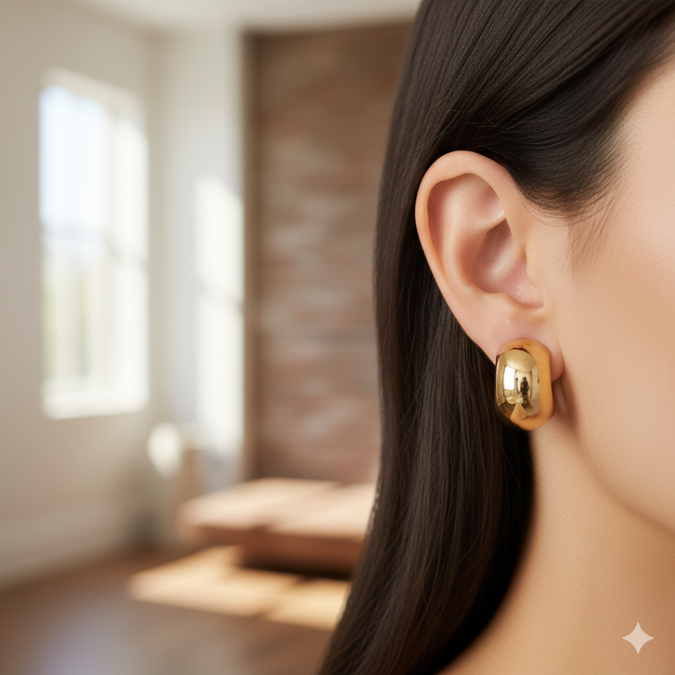 Argola curvada lisa - #2