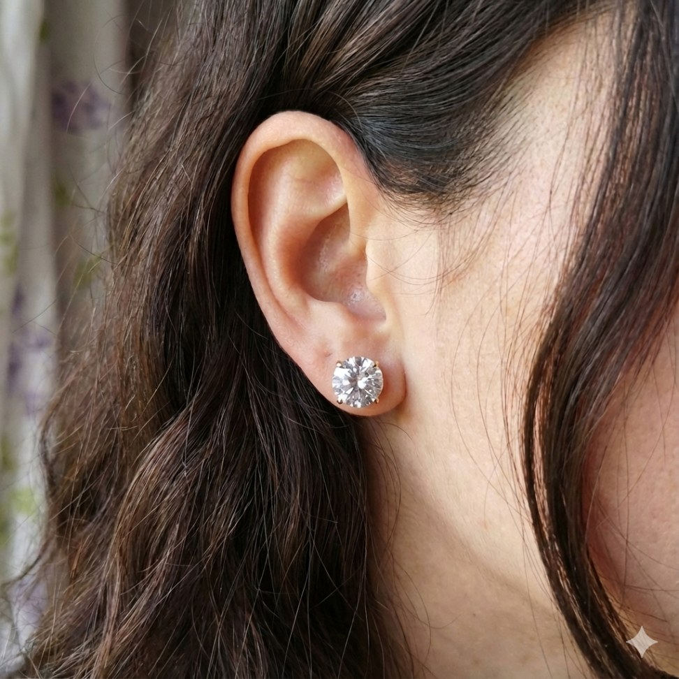 Brinco Ponto de Luz 8 mm prata - #1