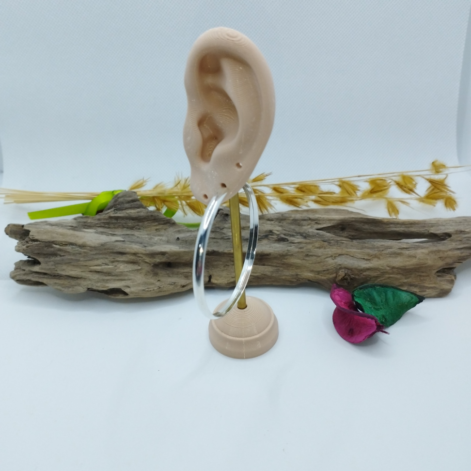 Argola lisa prata 925 5cmx4mm - #4