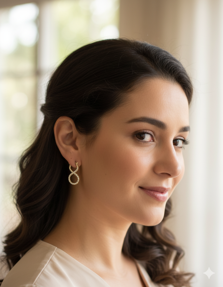 Brinco infinito cravejado - #2