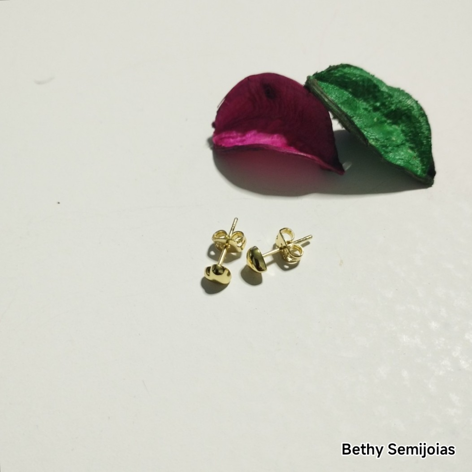 Brinco segundo furo coração liso - #3