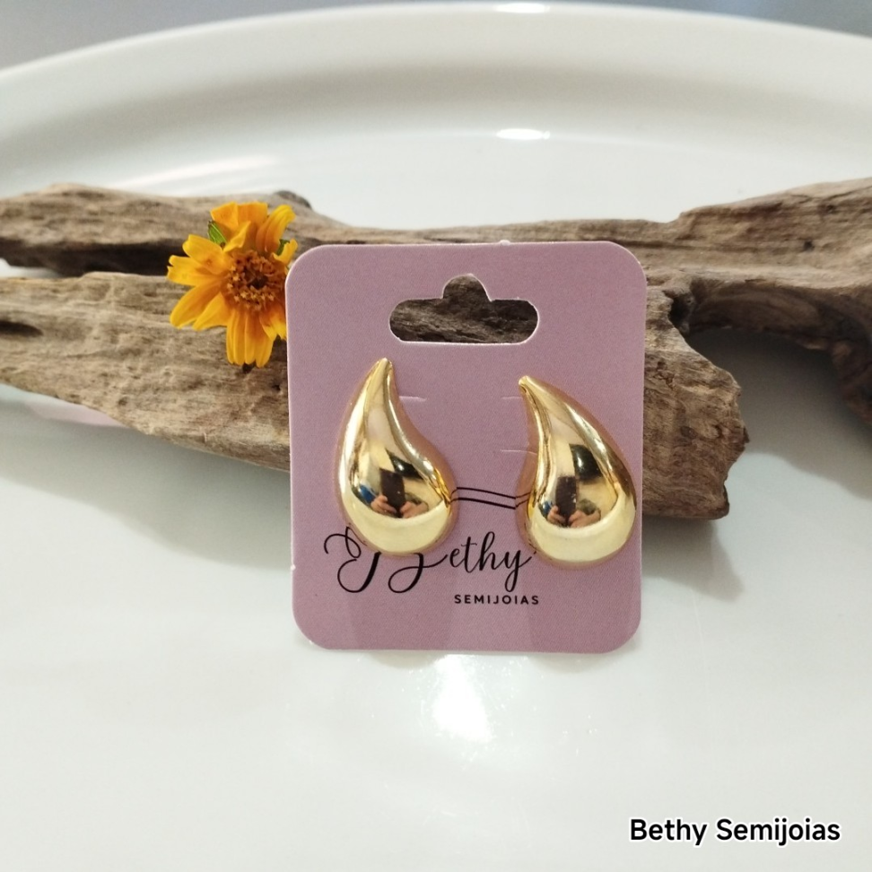 Brinco gota médio - #4