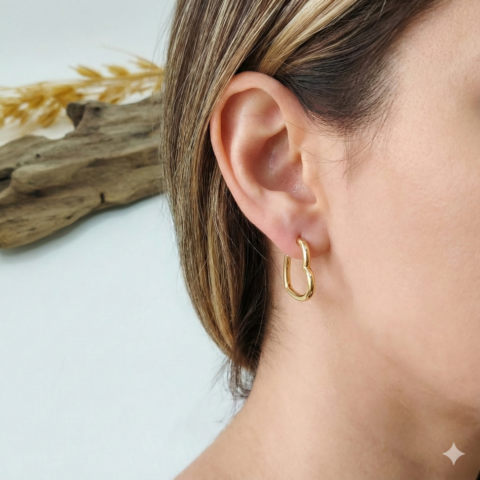 Argola coração 2,2 cm - #1