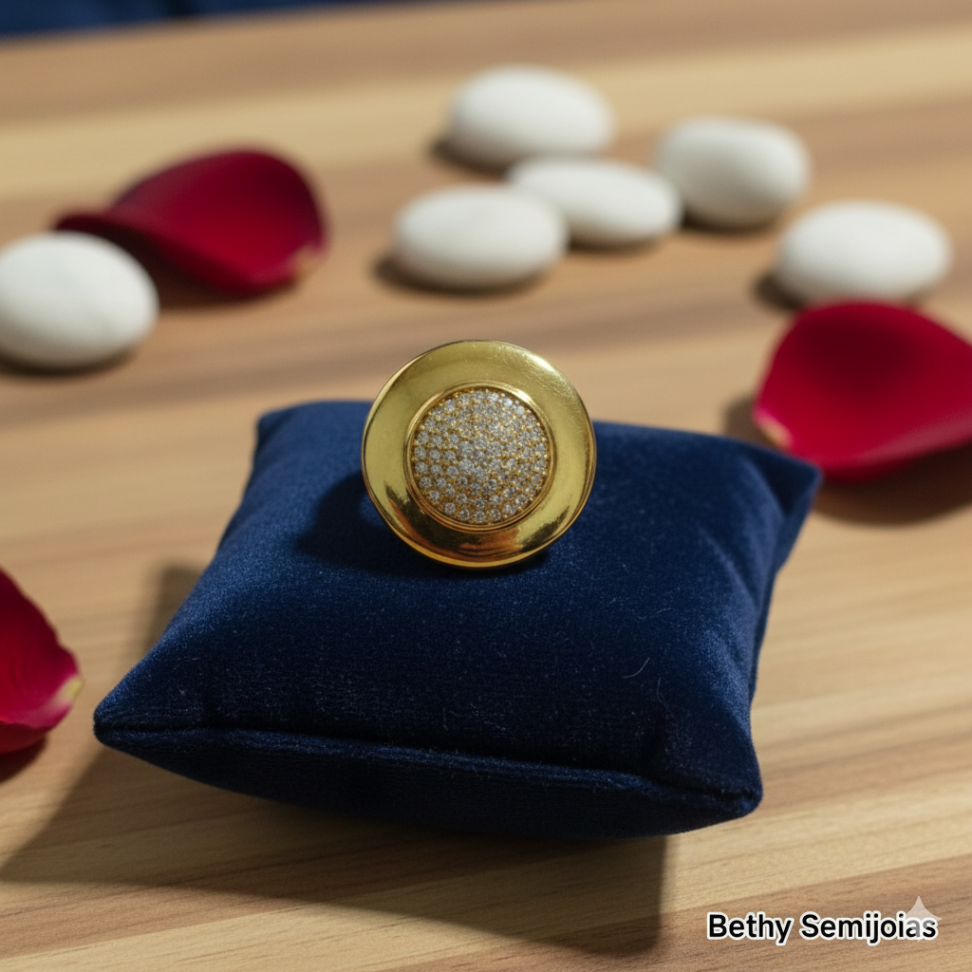 Anel imponente com zircônias cravejadas - #3