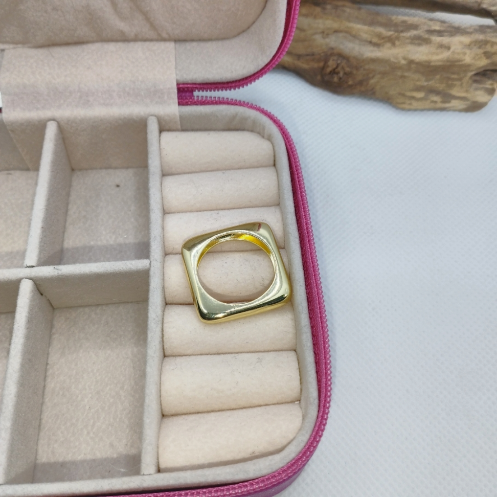 Anel quadrado Liso - #2